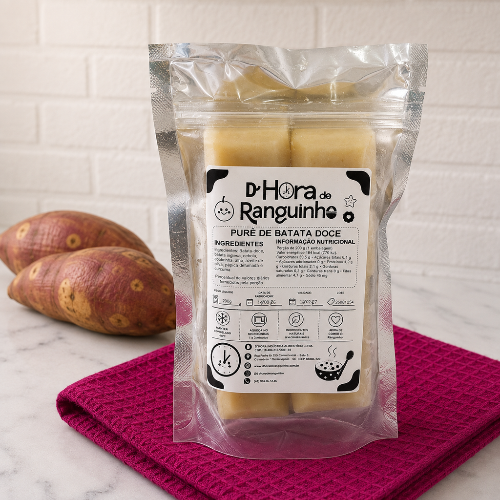 200g - Purê de Batata Doce - Cubinhos