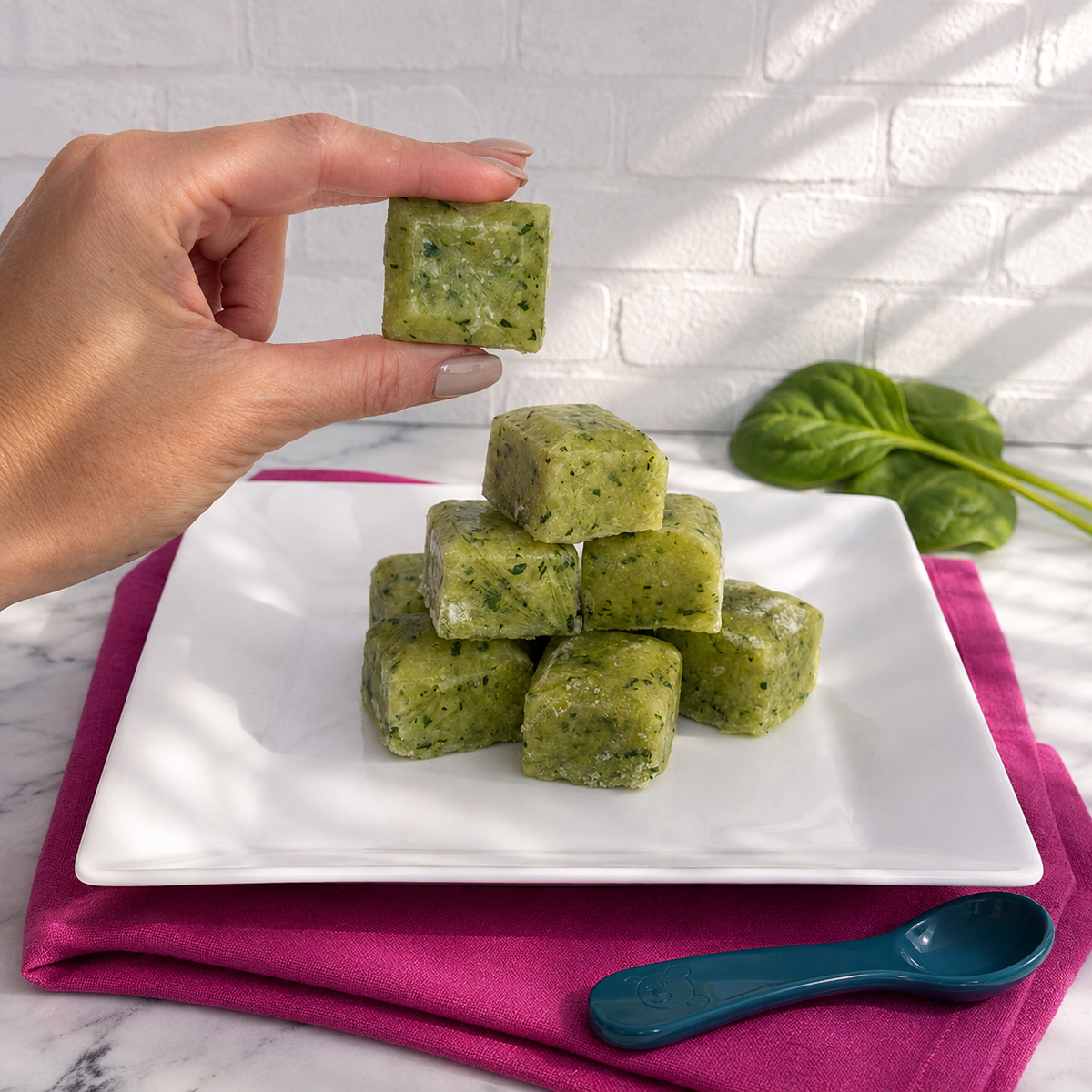 200g - Purê de Espinafre - Cubinhos