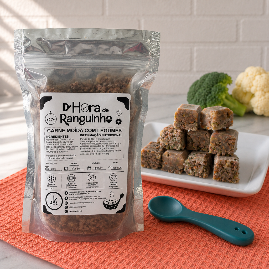 200g - Carne Moída com Legumes - Cubinhos