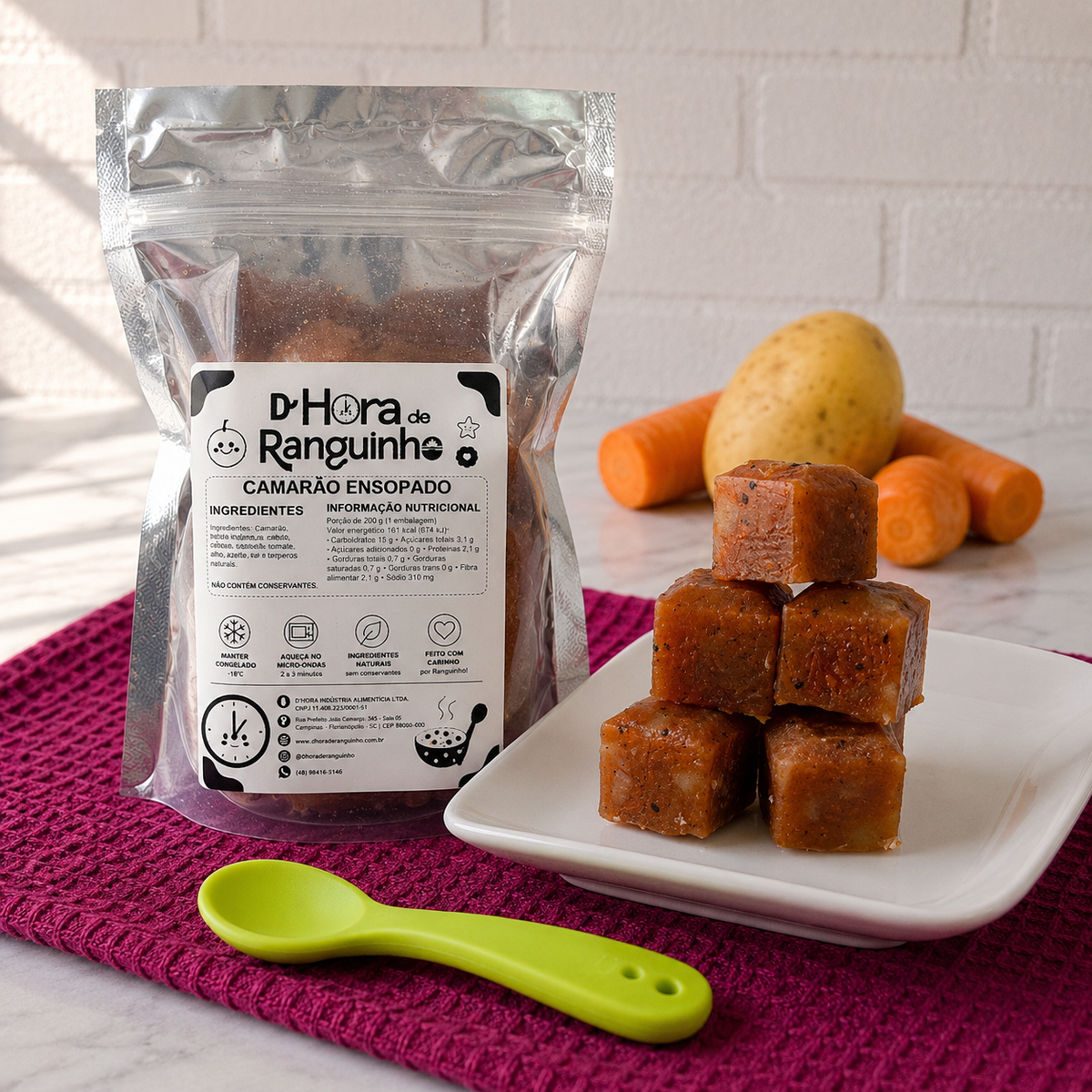 200g - Camarão ao Molho - Cubinhos