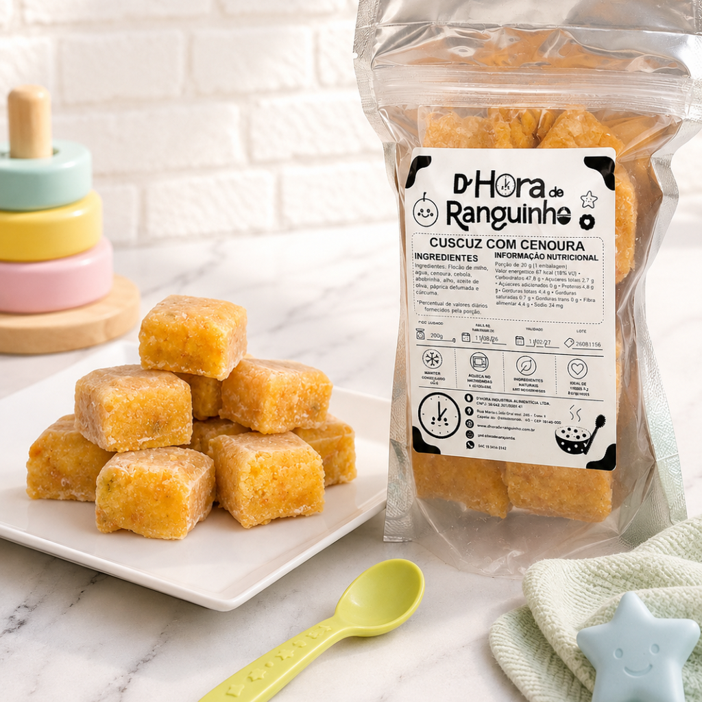 200g - Cuscuz com cenoura - Cubinhos