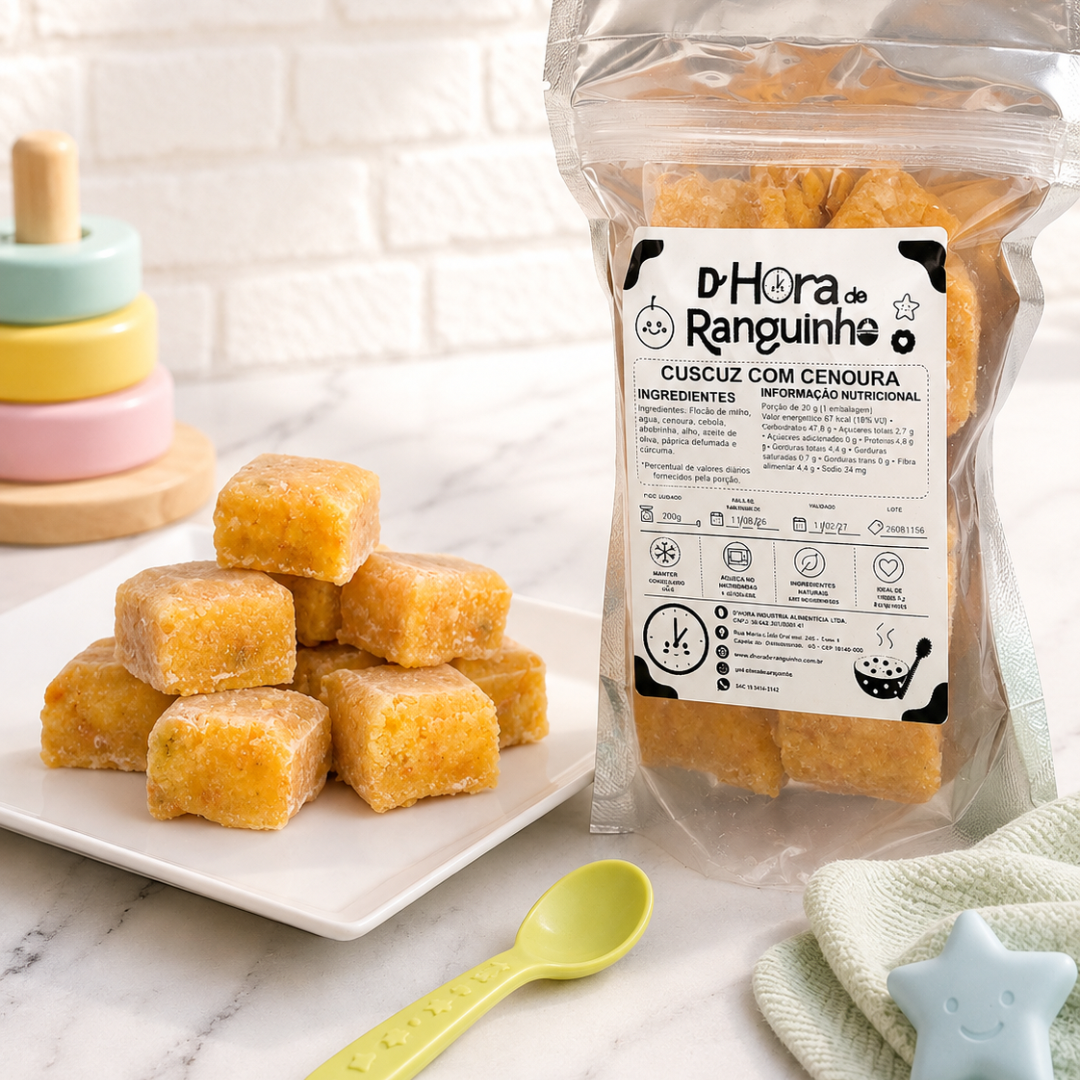 200g - Cuscuz com cenoura - Cubinhos