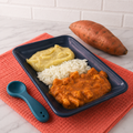 Marmitinha 250g - Strogonoff de frango, arroz branco e purê de batata doce